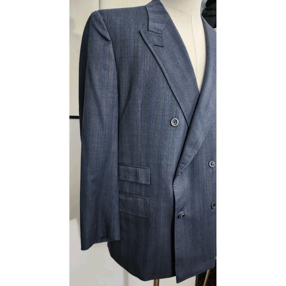 Vtg Turnbull Asser double breasted Wool England Made suit 46R Pant 44W x 27.5L - Picture 4 of 16
